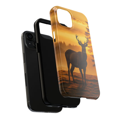 Sunset Majesty: Regal Stag – iPhone Case