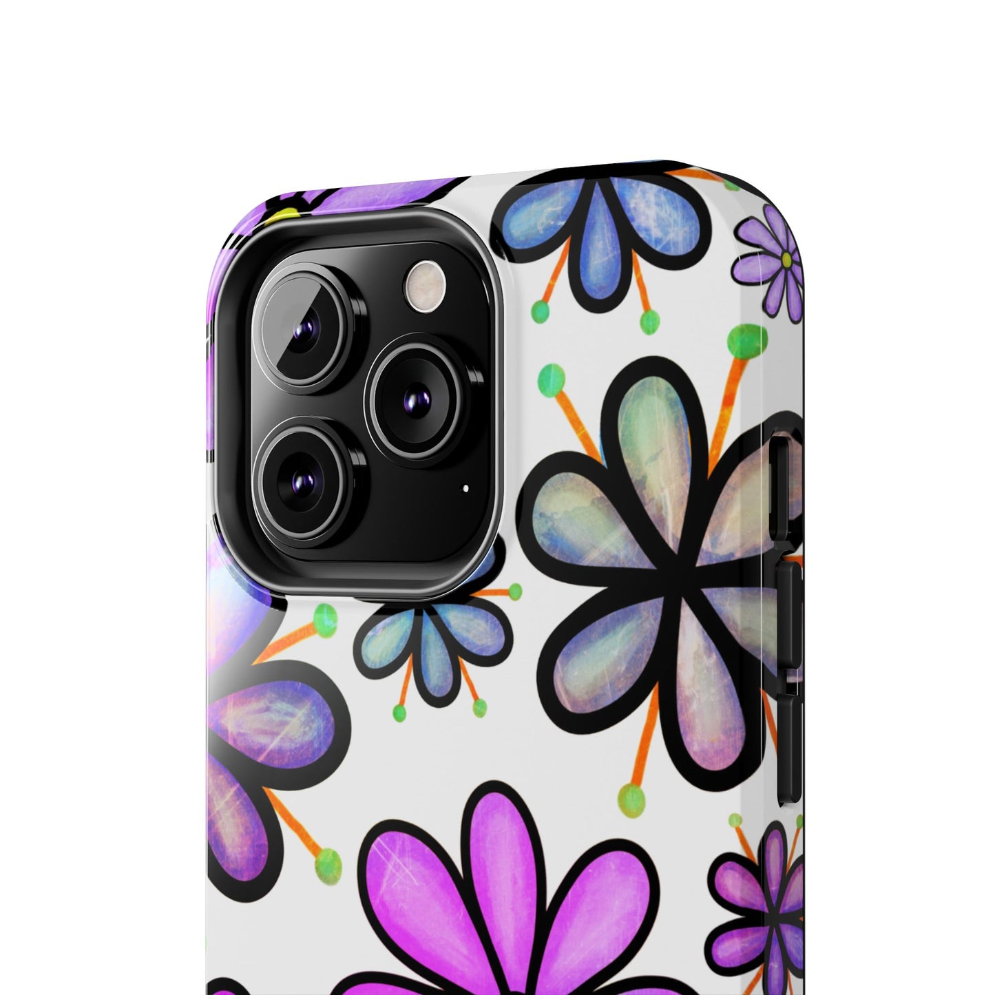 Whimsical Lavender Floral iPhone Case – Ultra-Slim, High-Gloss Finish