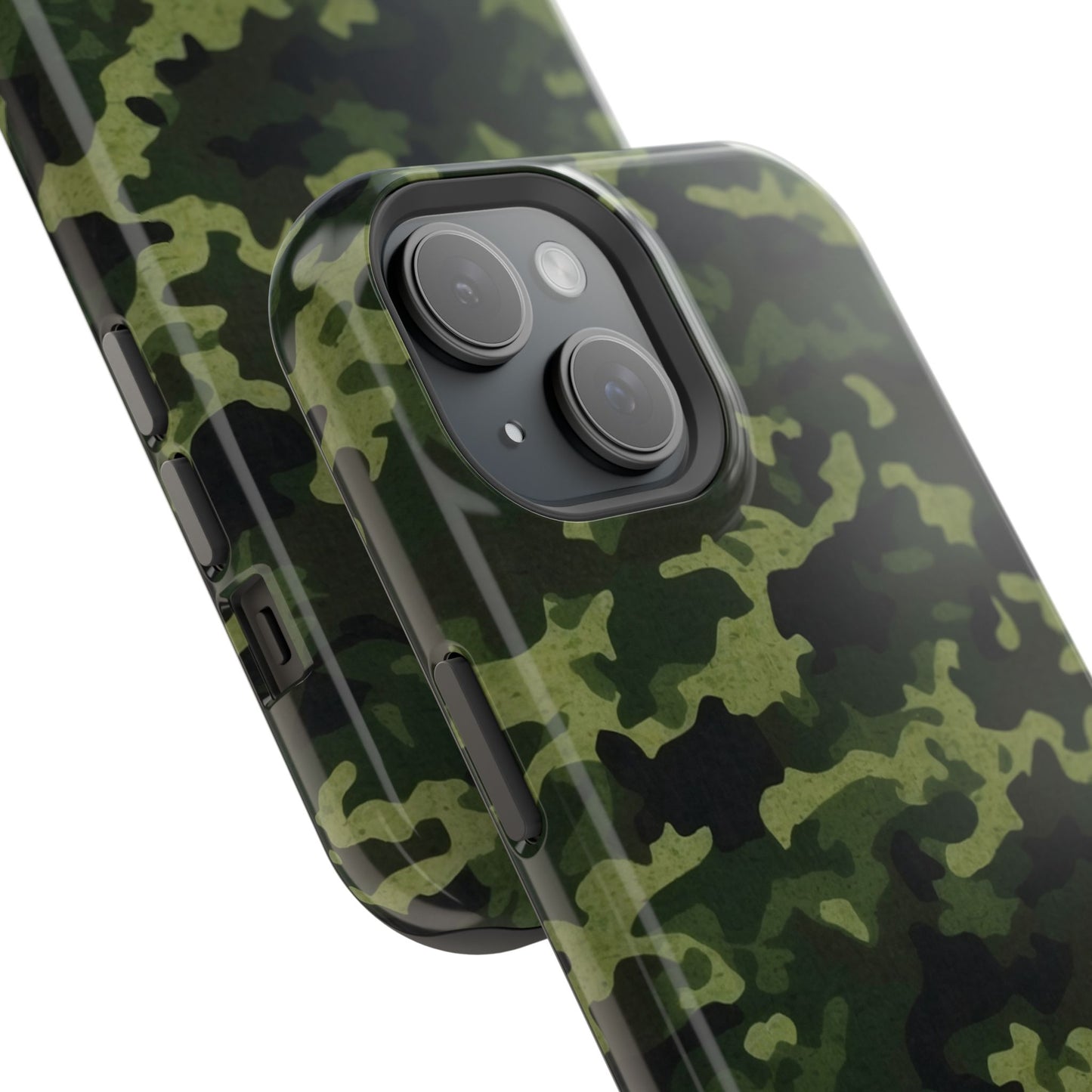 Dark Green Camouflage – MagSafe iPhone Case, Slim and Drop-Resistant