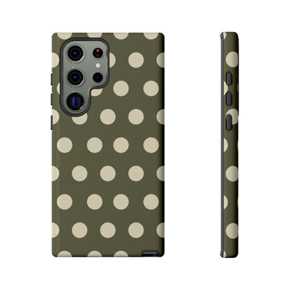 Vintage Green & Cream Polka Dots – Samsung Galaxy Case