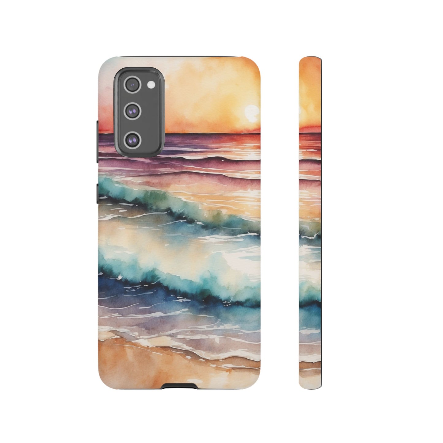 Sunset Waves Samsung Galaxy Case – Vibrant Watercolor Design