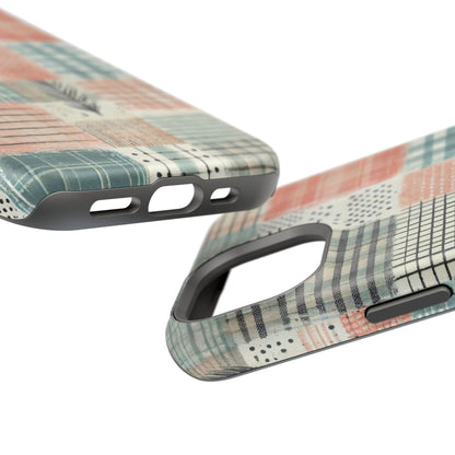 Rustic Patchwork MagSafe iPhone Case | Farmhouse Style & Shockproof