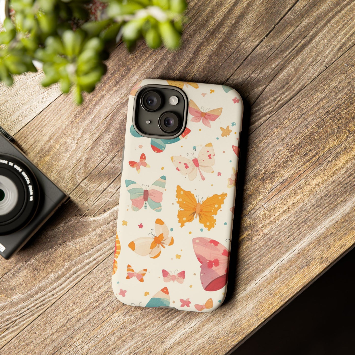 Coquette Watercolor Butterfly iPhone Case