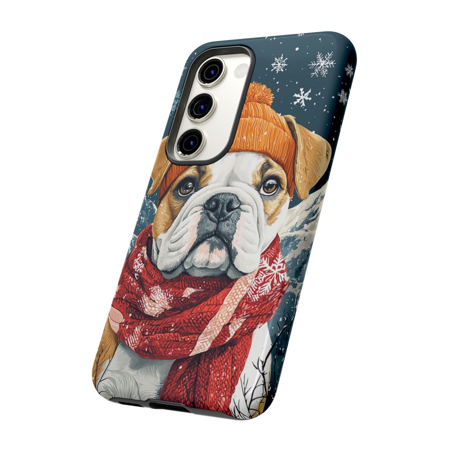 Cozy French Bulldog Samsung Galaxy Case – Rustic Fireplace Protective Cover