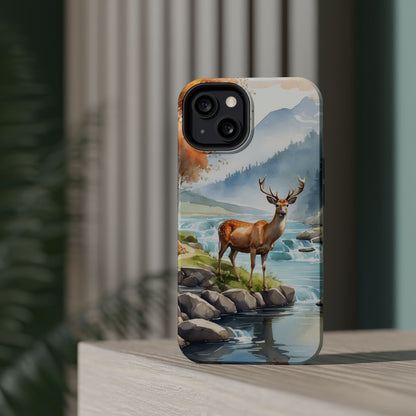 MagSafe-Compatible iPhone Case – Serene Valley Stag