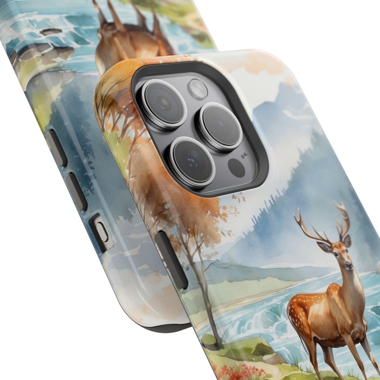 MagSafe-Compatible iPhone Case – Serene Valley Stag