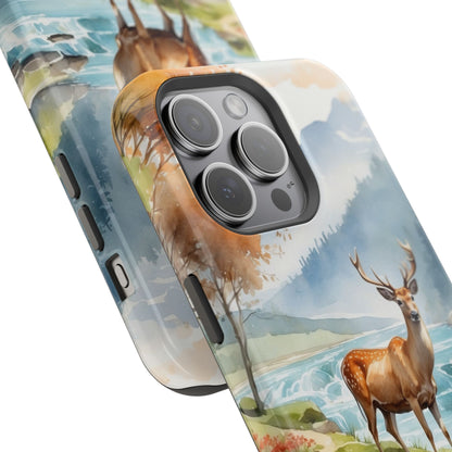 MagSafe-Compatible iPhone Case – Serene Valley Stag