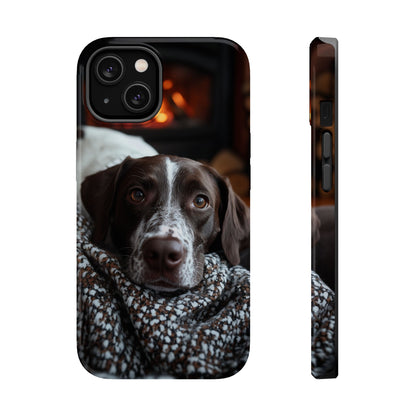 Majestic German Shorthaired Pointer MagSafe iPhone Case – Sunset Prairie Design