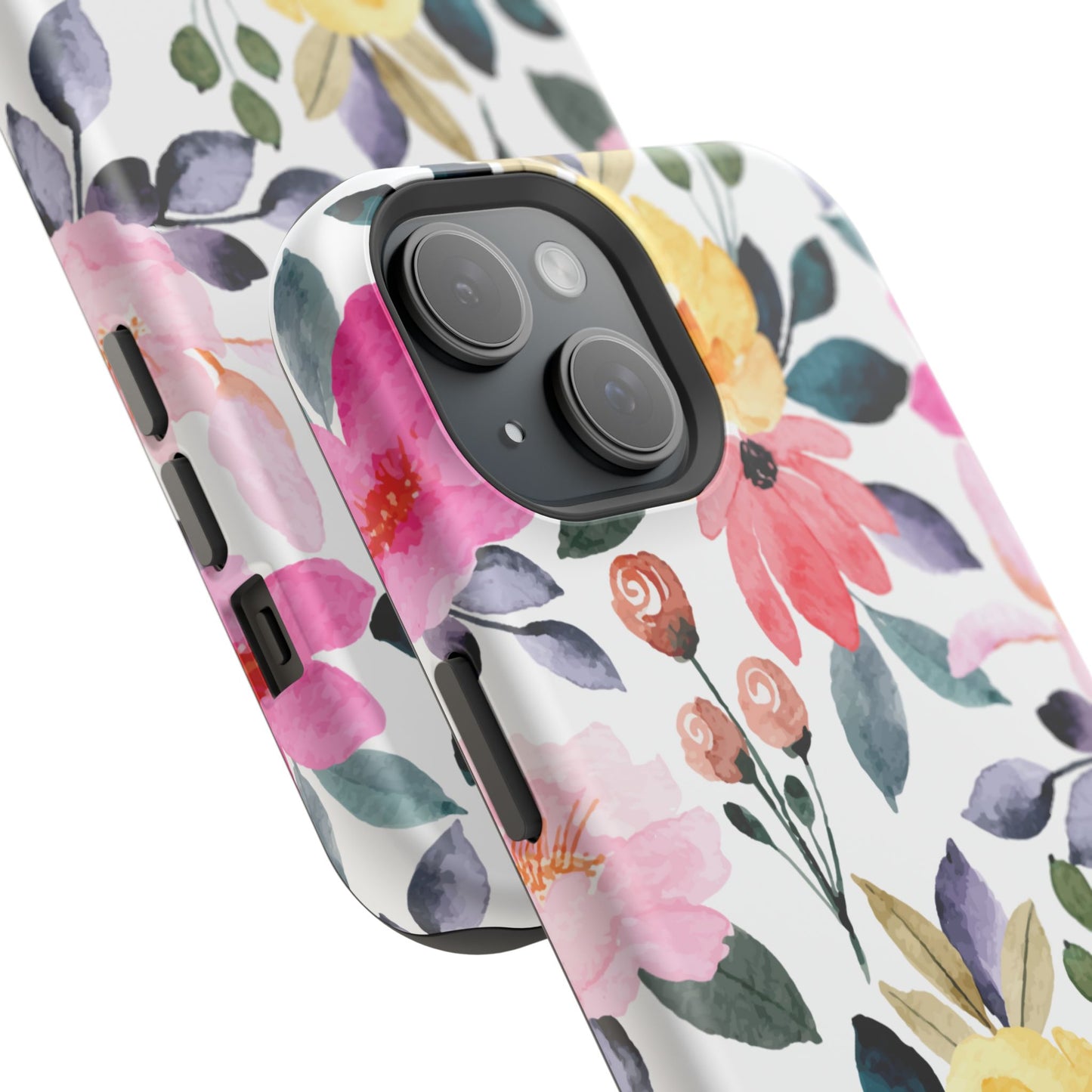 Blossoming Beauty – MagSafe Case with Pastel Floral Watercolor Design