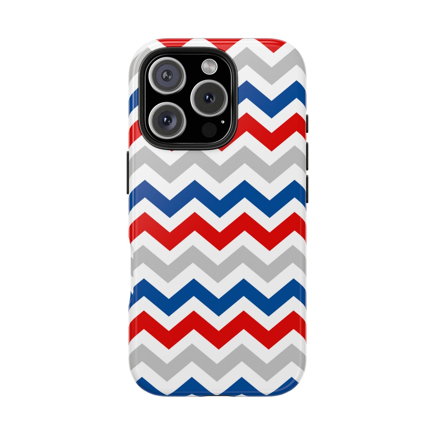 Patriotic Red, White & Blue Chevron – Geometric iPhone Case