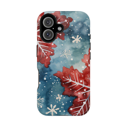 Crimson Snowflake Charm – MagSafe iPhone Case