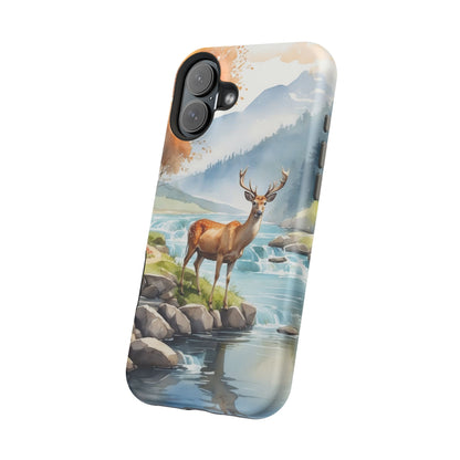 MagSafe-Compatible iPhone Case – Serene Valley Stag