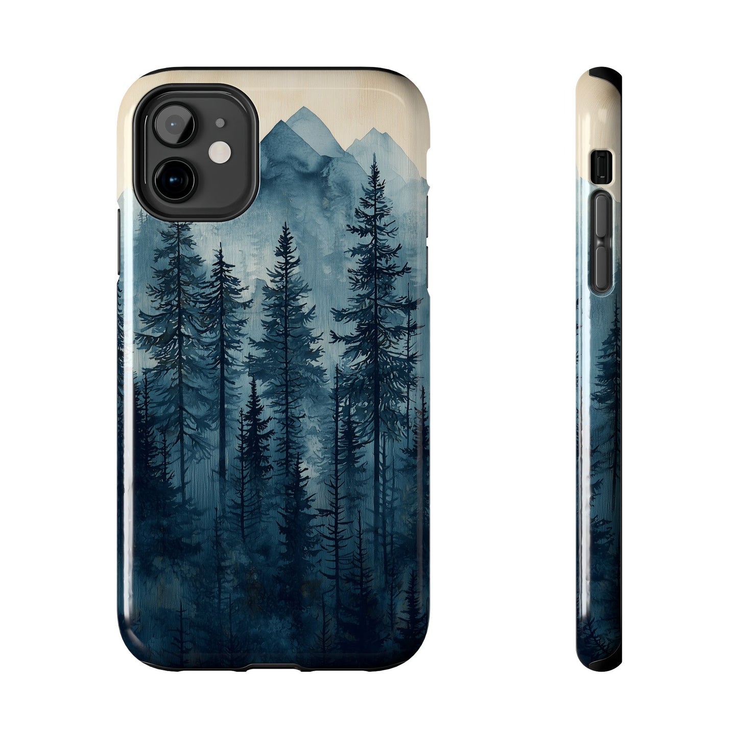 Misty Forest iPhone Case - Nature-Inspired Mountain Scene Protective Cover