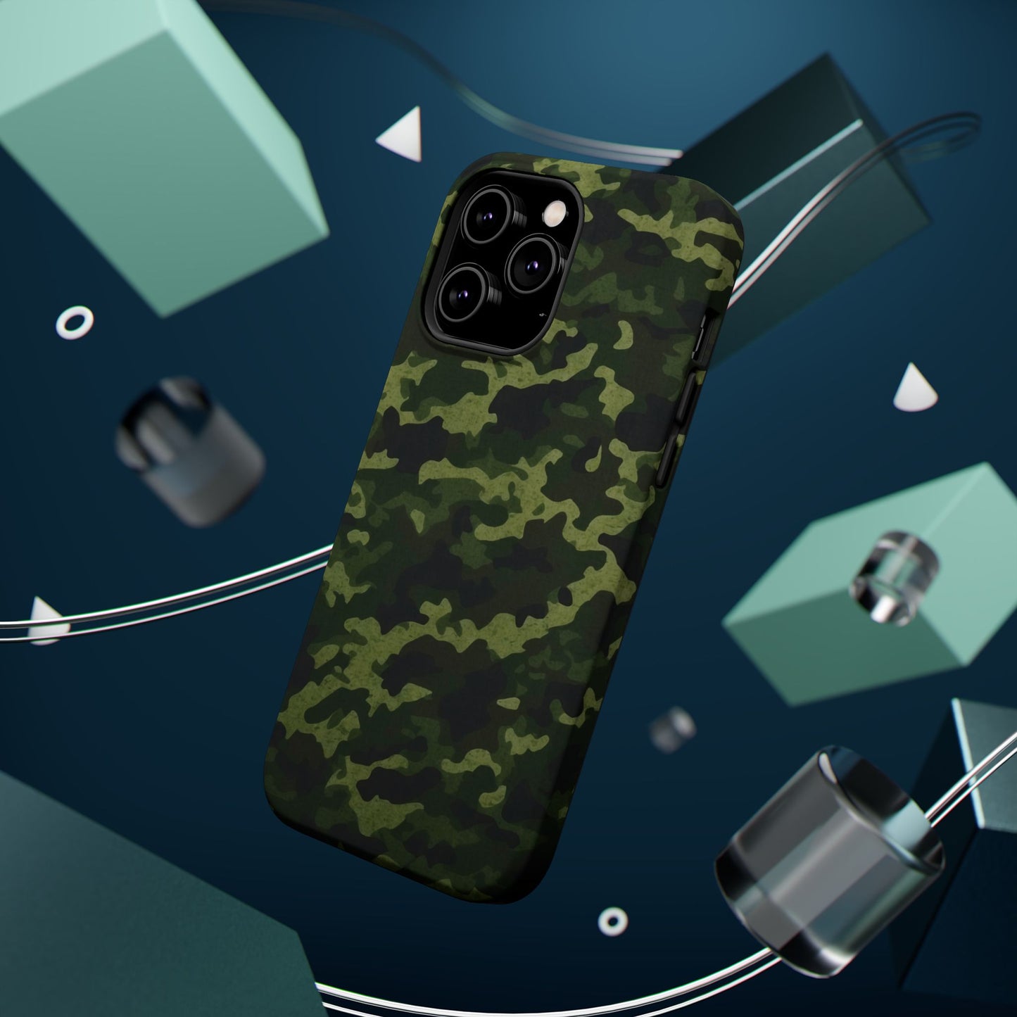 Dark Green Camouflage – MagSafe iPhone Case, Slim and Drop-Resistant