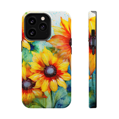 Watercolor Sunflower Splash - MagSafe iPhone Series Case