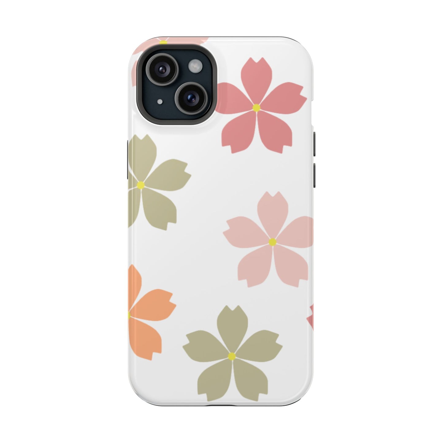 Pastel Sakura Blossom Tough MagSafe iPhone Case – Durable Design with Soft Matte Finish