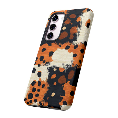 Cheetah Plaid Samsung Case – Brown & Black Pattern