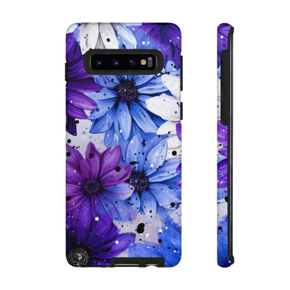 Vibrant Purple & Blue Floral Splash - Samsung Galaxy Series Case