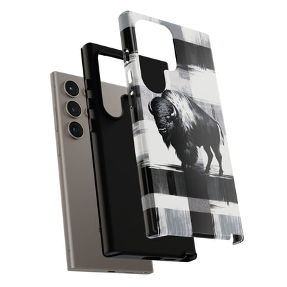 Black White Buffalo Plaid Phone Case!