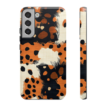 Cheetah Plaid Samsung Case – Brown & Black Pattern