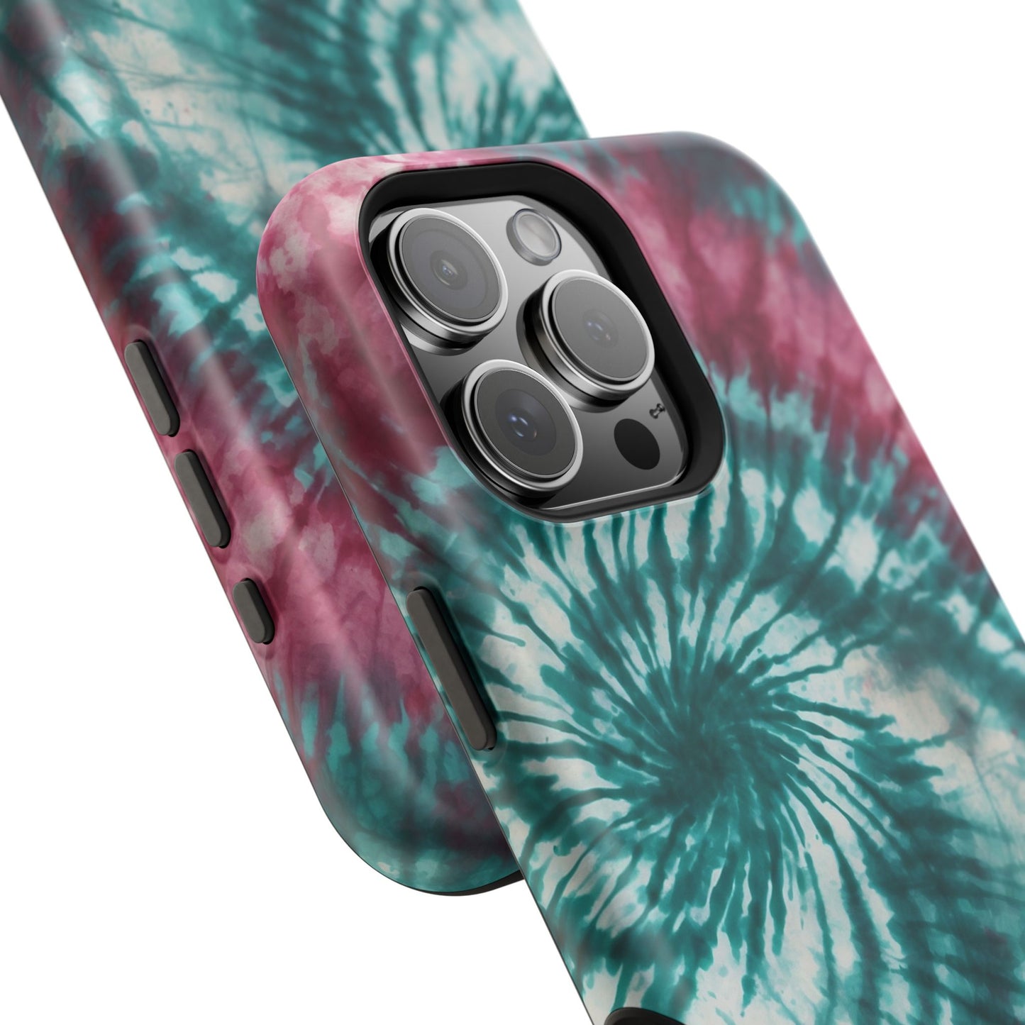 Teal and Pink Tie-Dye MagSafe Case – Stylish and Functional