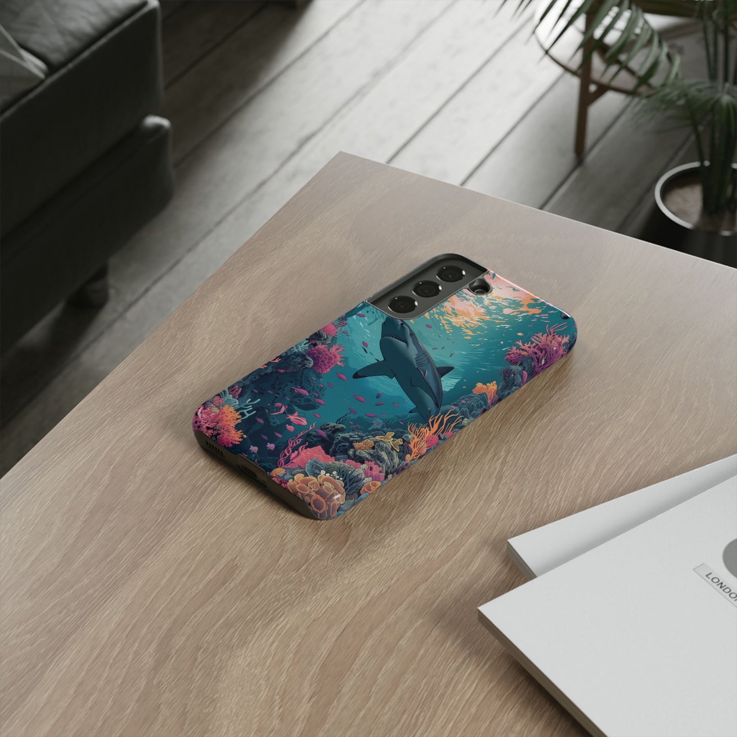 Ocean Shark Coral Reef iPhone Case