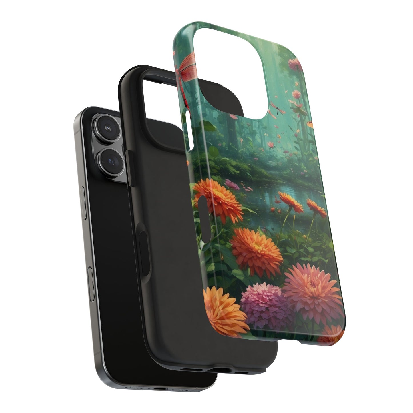 Enchanted Forest Dragonflies & Blossoms – iPhone Series Case