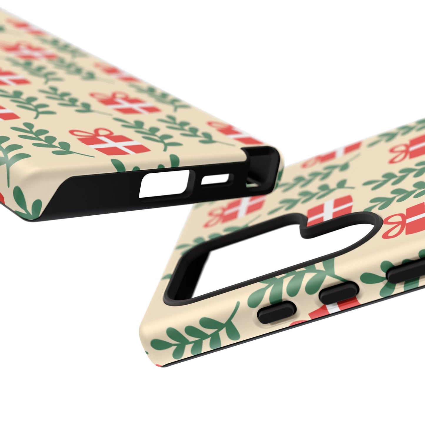 Samsung Galaxy Case: Holiday Cheer – Red Gifts & Green Leaves