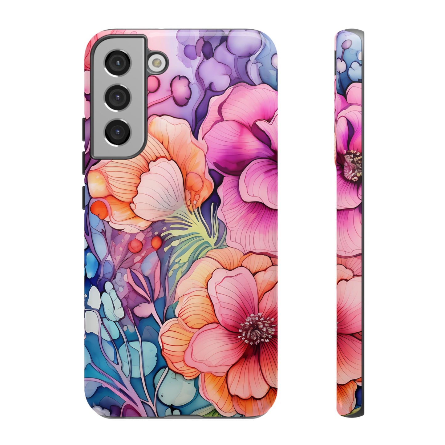 Bright Watercolor Floral Splash iPhone Series Case – Bold Artistic Design