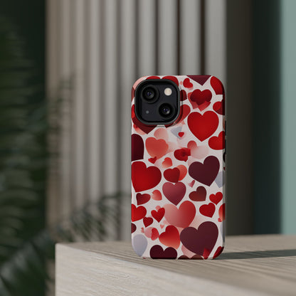 MagSafe Case: Romantic Red Heart Gradient Case