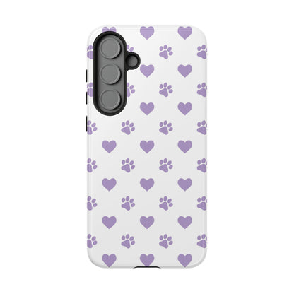 Paw Prints & Hearts – Samsung Galaxy Case, Cute and Durable Design