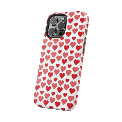 Red & Polka Dot Hearts MagSafe Case