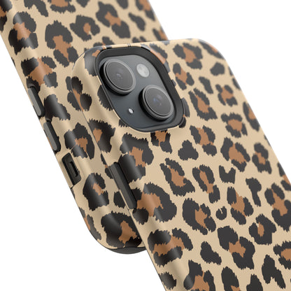 Wild Leopard Print Tough MagSafe iPhone Case – Bold Animal Pattern Design with Dual-Layer Protection