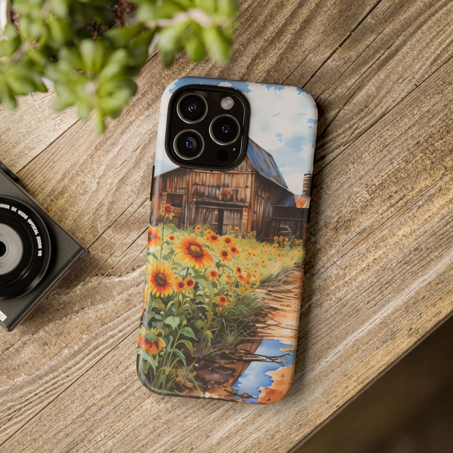 Sunflower iPhone Case  Rustic Farm Style