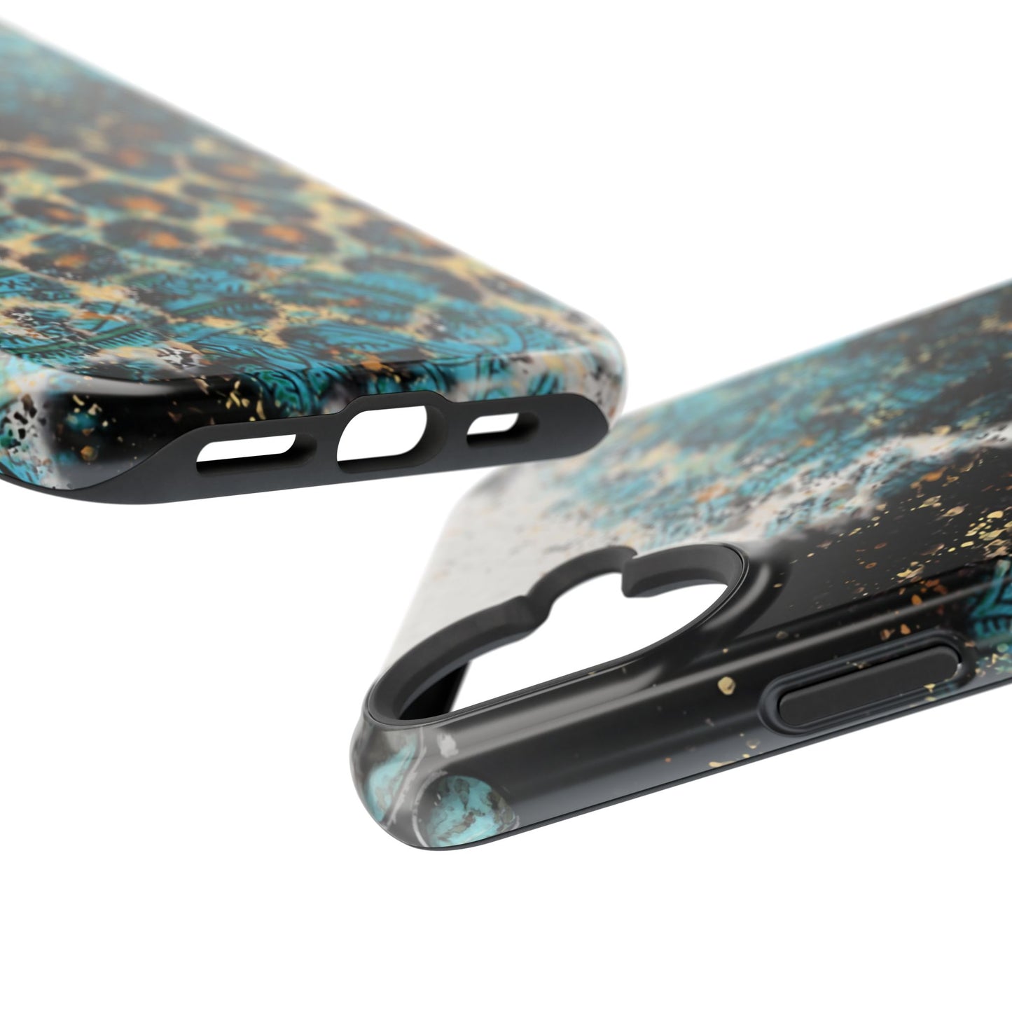 Turquoise Paisley Cowhide Leopard - MagSafe iPhone Series Case