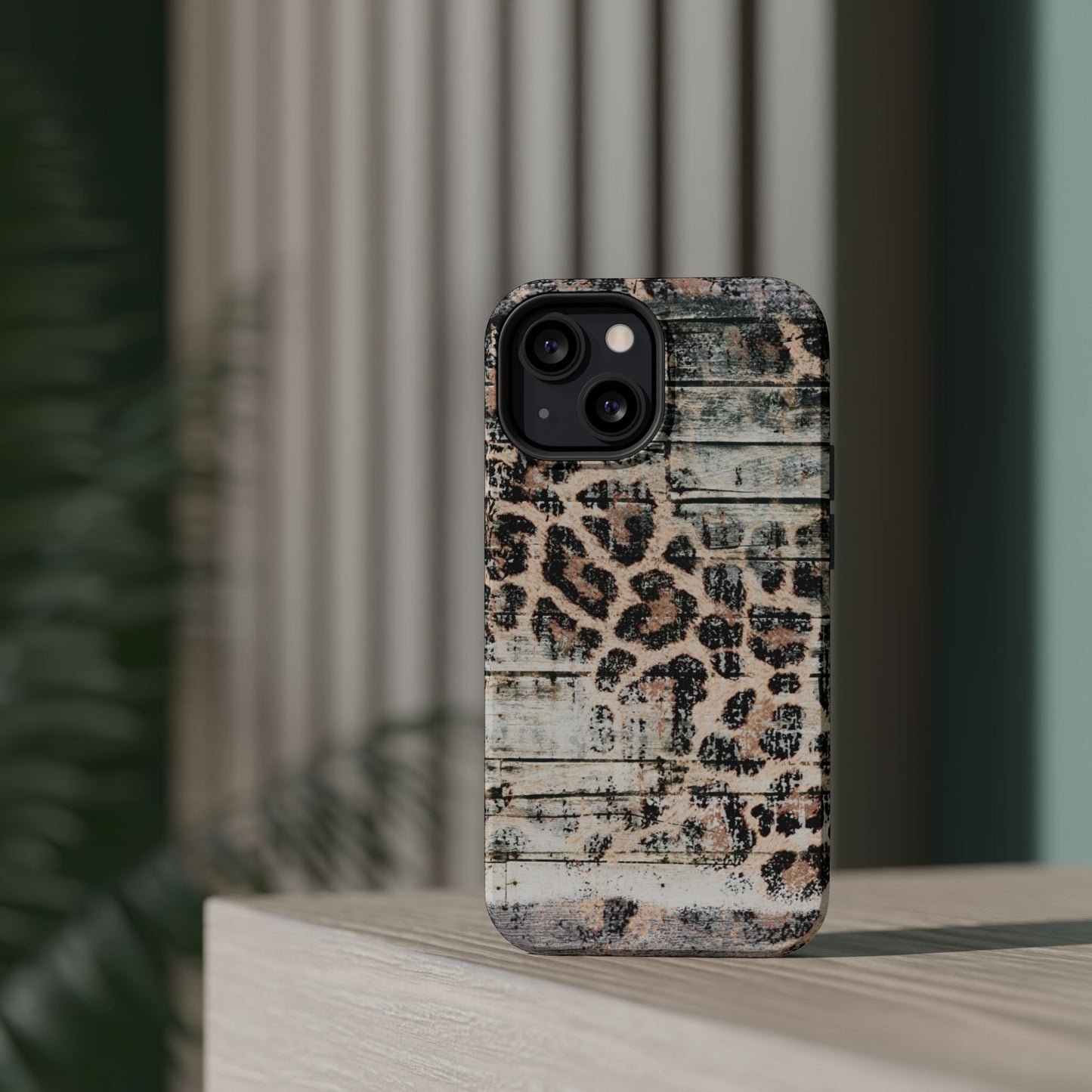 Rustic Leopard Wood Print - MagSafe iPhone Series Case