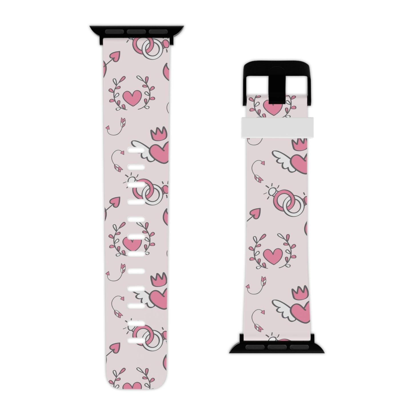 Pink Love Icons Apple Watch Band