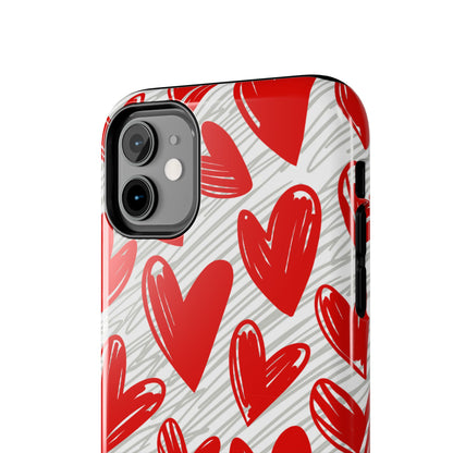 iPhone Case: Whimsical Heart Doodle