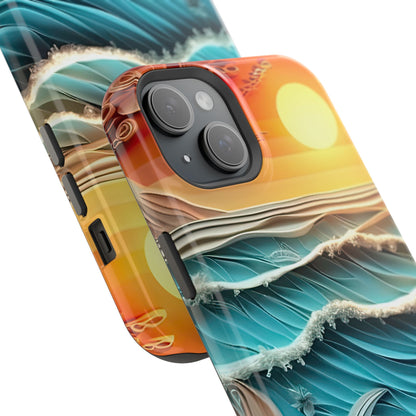 Tropical Sunset Paper Art Ocean – iPhone Series Case