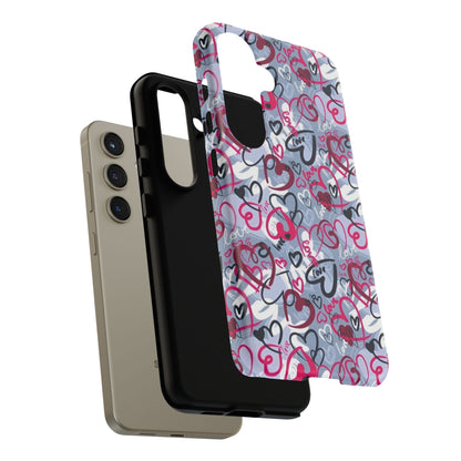 Graffiti Love Hearts Samsung Galaxy Case