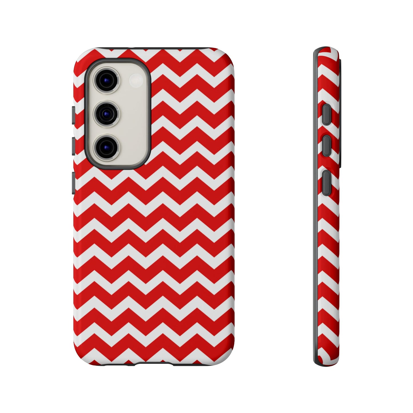 Bold Red & White Chevron – Modern Geometric Samsung Galaxy Case