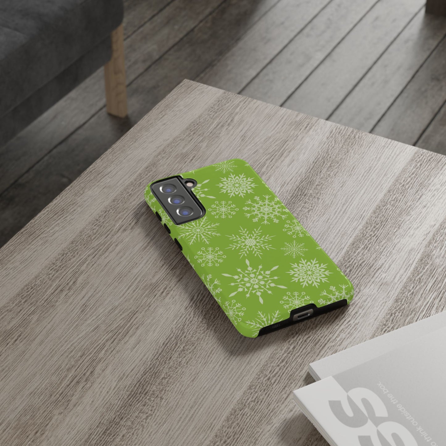 Green Snowflake Pattern – Samsung Galaxy Series Case