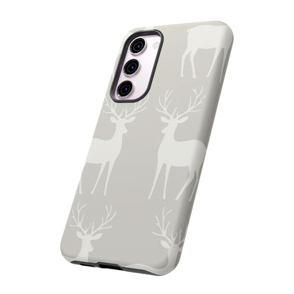 Elegant White Reindeer Pattern – Samsung Galaxy Series Case