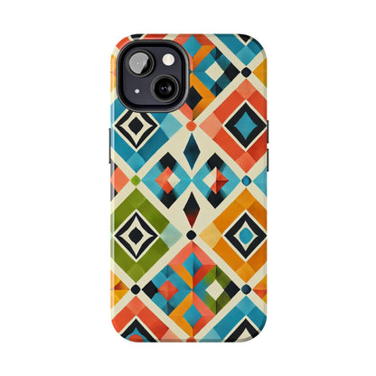 Harlequin Geometric iPhone Case - Vibrant Abstract Protective Cover