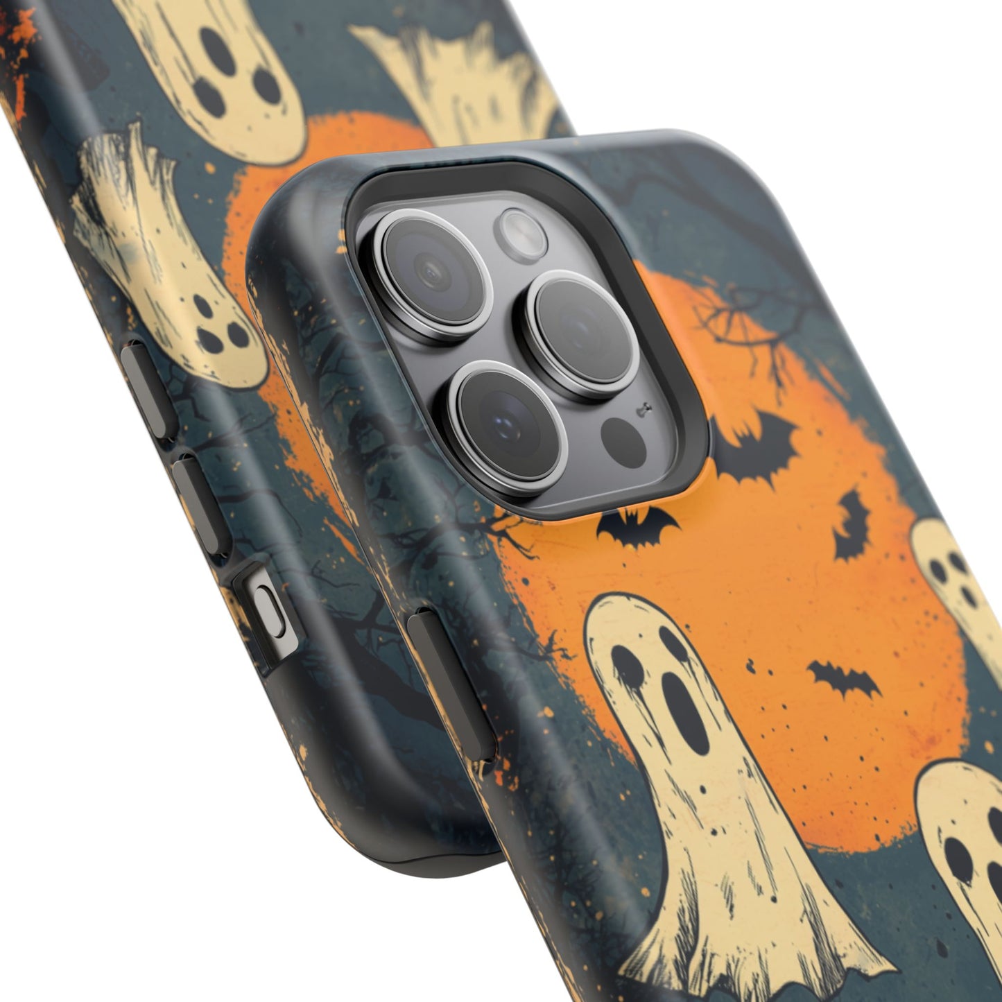 Haunted Ghosts & Full Moon MagSafe iPhone Case – Spooky Halloween Design