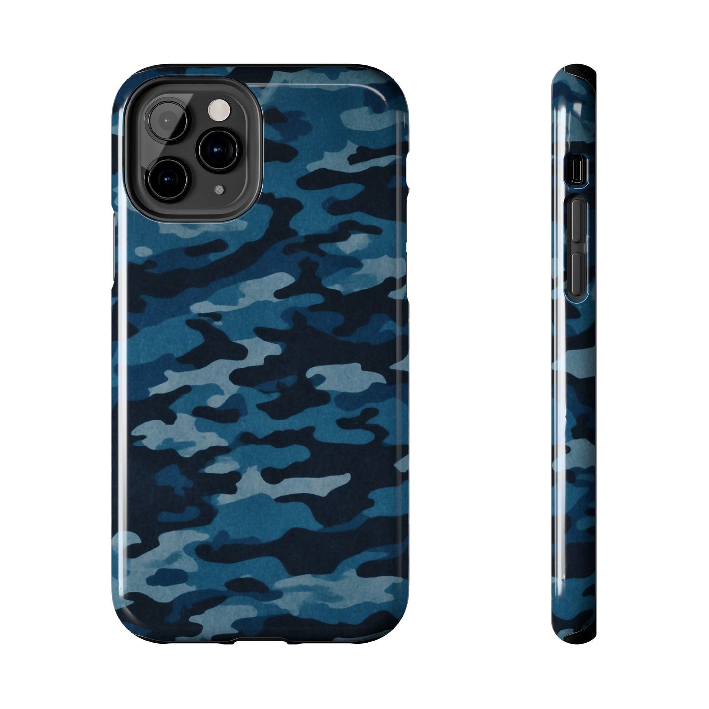 Dark Blue Camouflage – Stylish and Durable iPhone Case for Everyday Use