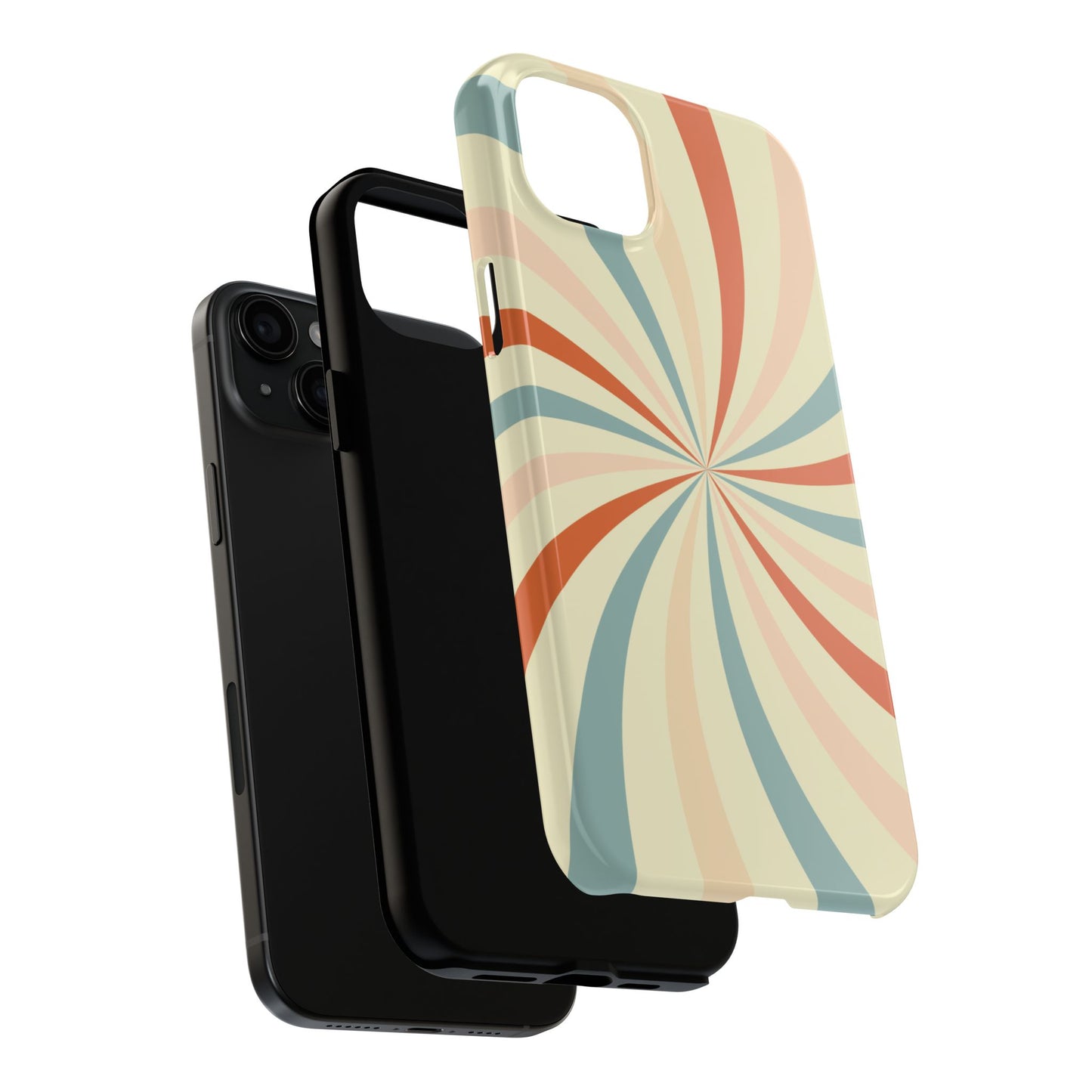 Retro Swirl iPhone Case – Durable, Vintage-Inspired Design with Dual-Layer Protection