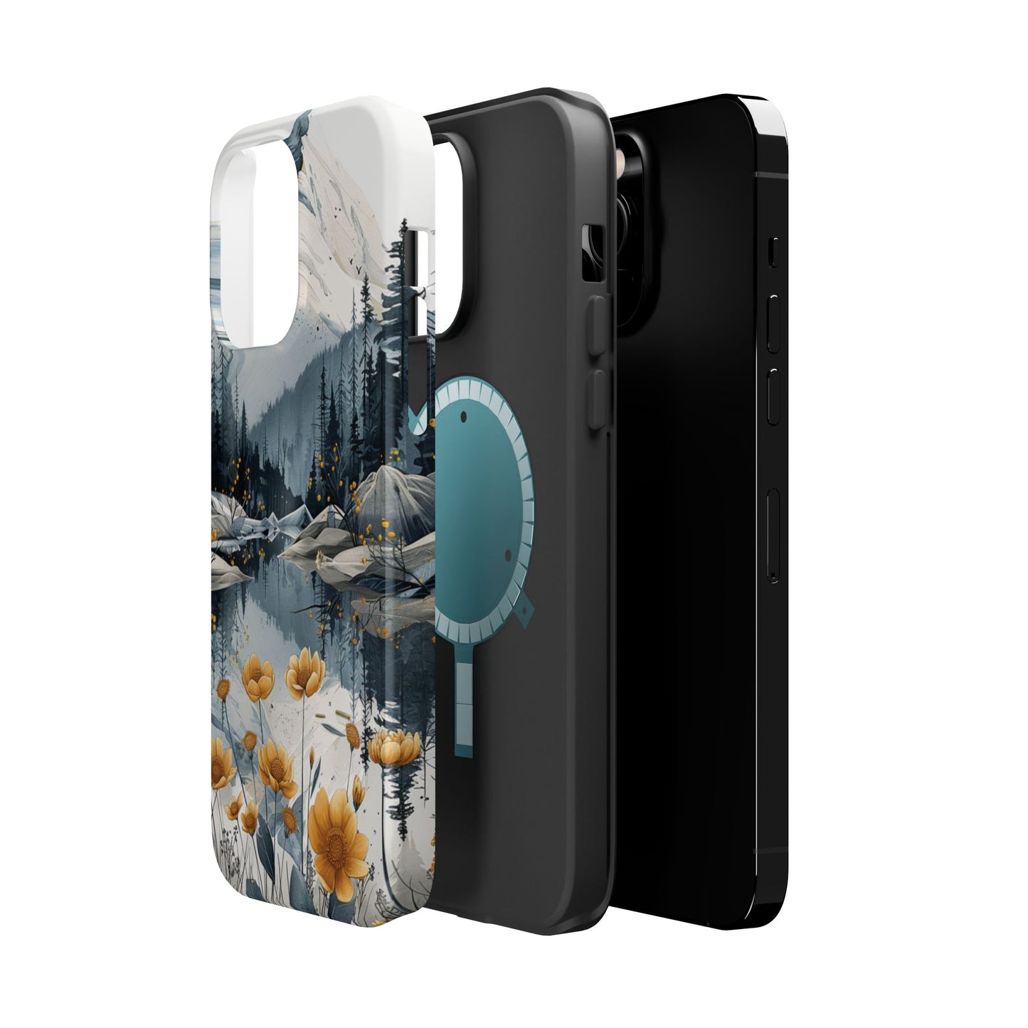 Silver Alpine Wildflower iPhone Case