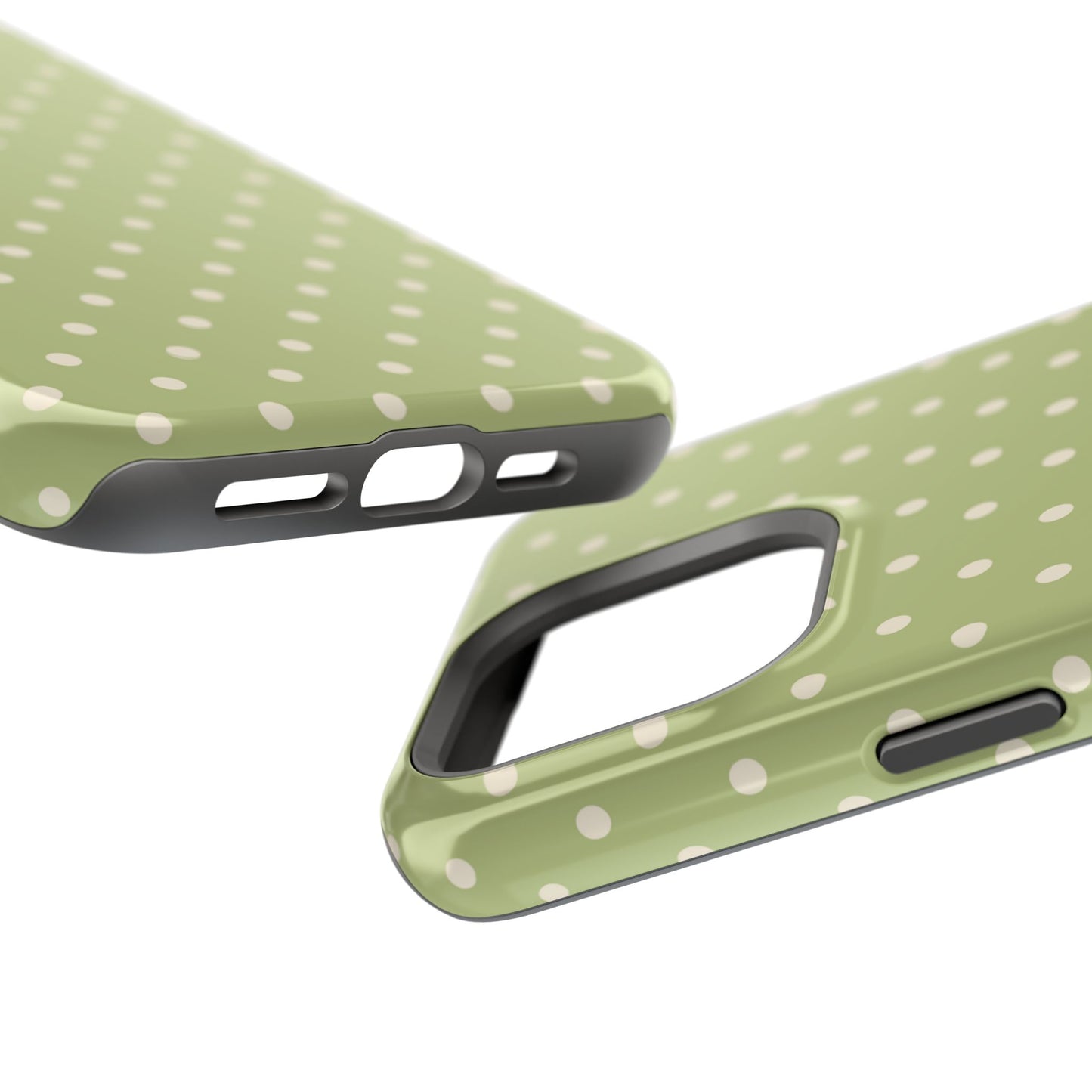 Sage Green Polka Dots – MagSafe iPhone Case