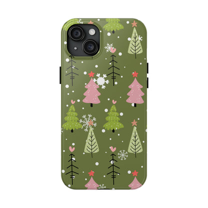 Whimsical Christmas Tree Pattern – iPhone Series Case